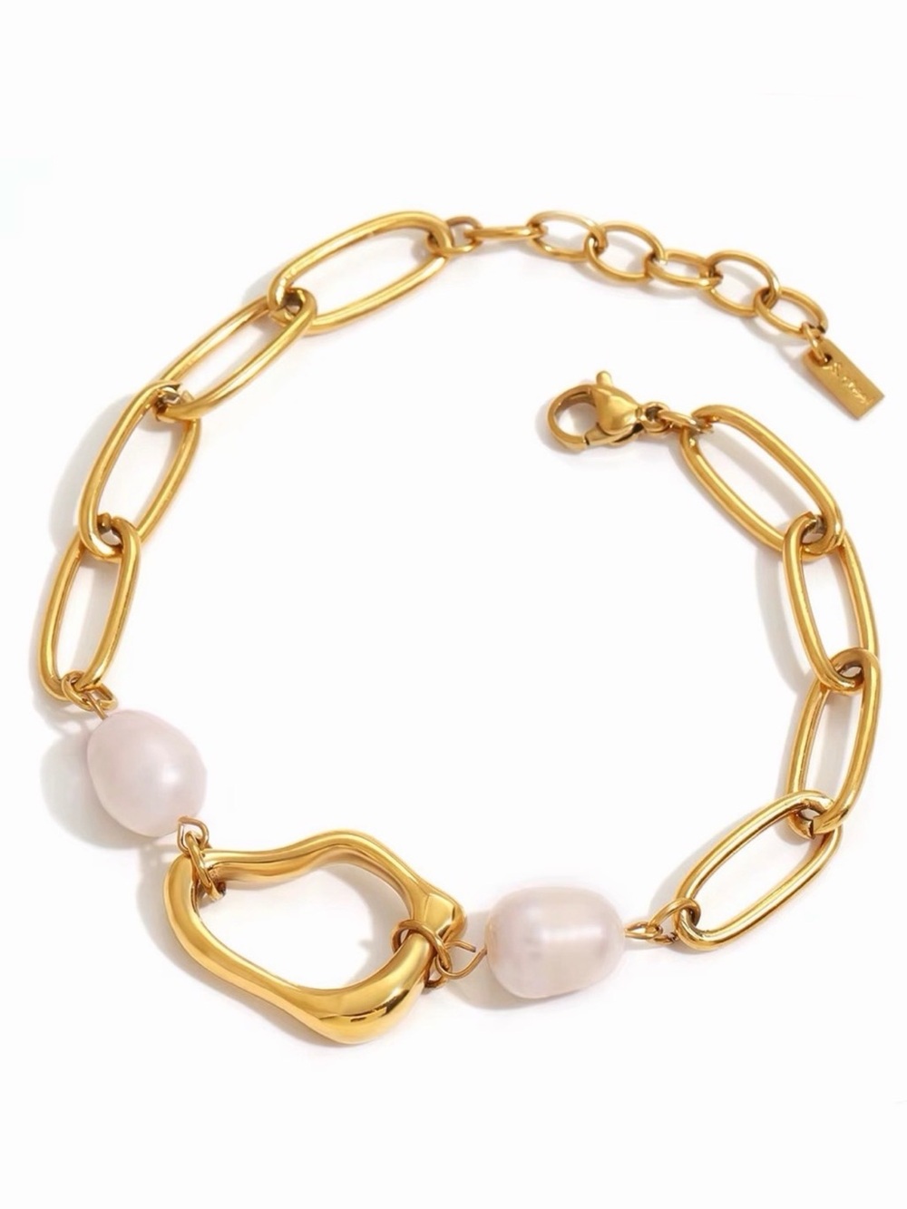 18K Gold Plated Freshwater Pearl Bracelet